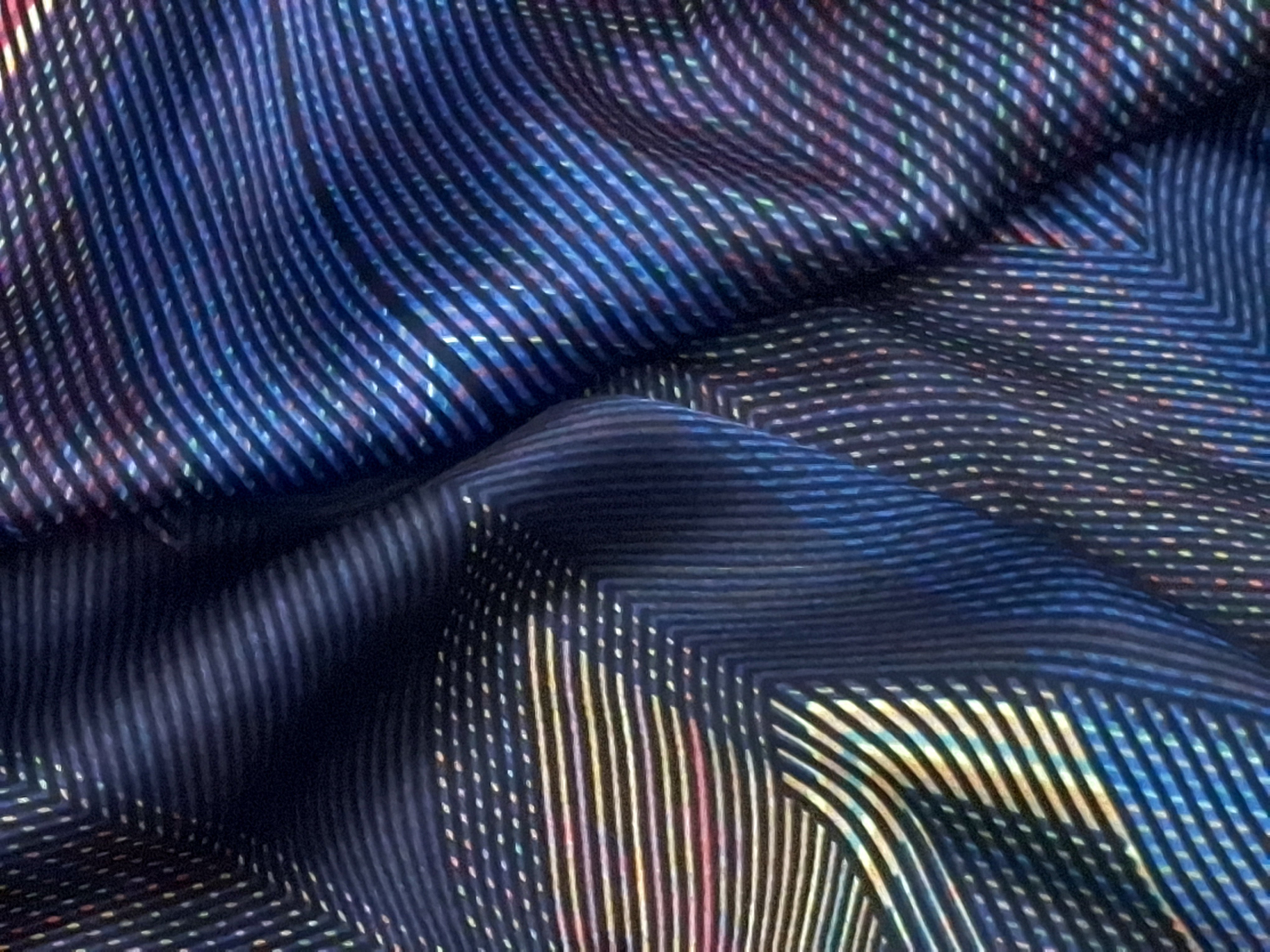 Midnight Spectrum On Viscose Satin