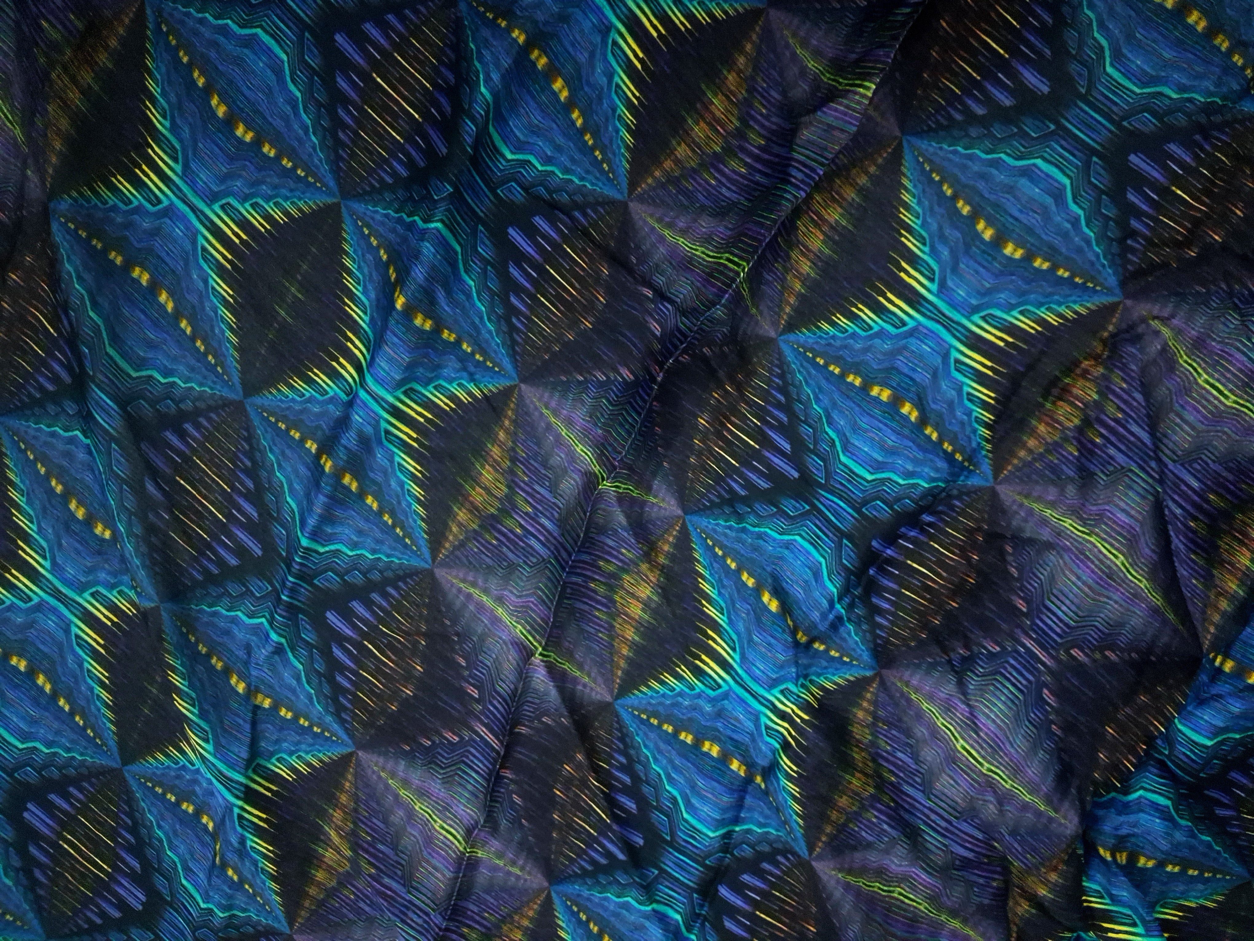 Aurora Facets On Crinkled Viscose Crepe