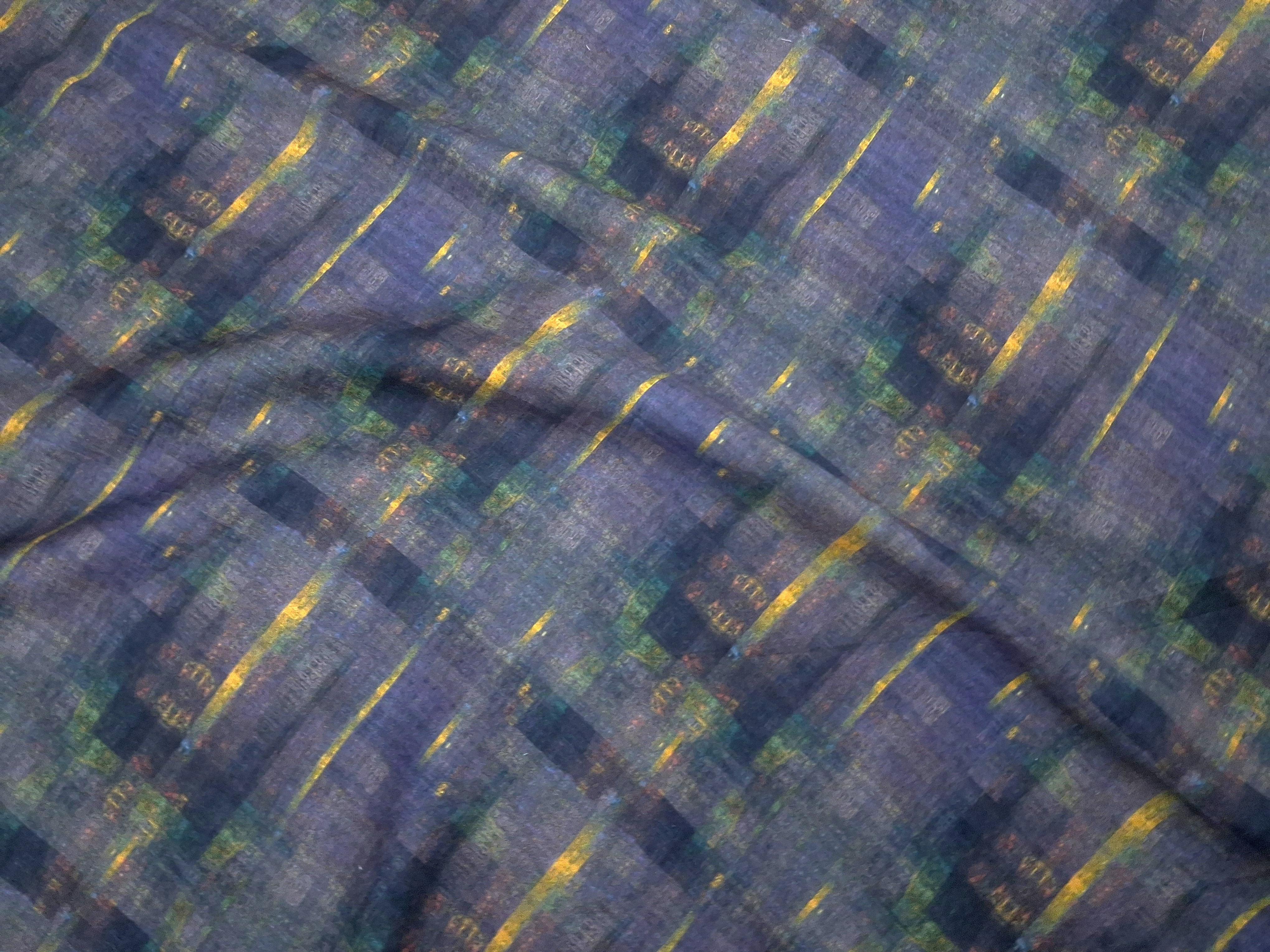 Auric Mosaic On Cotton Sateen