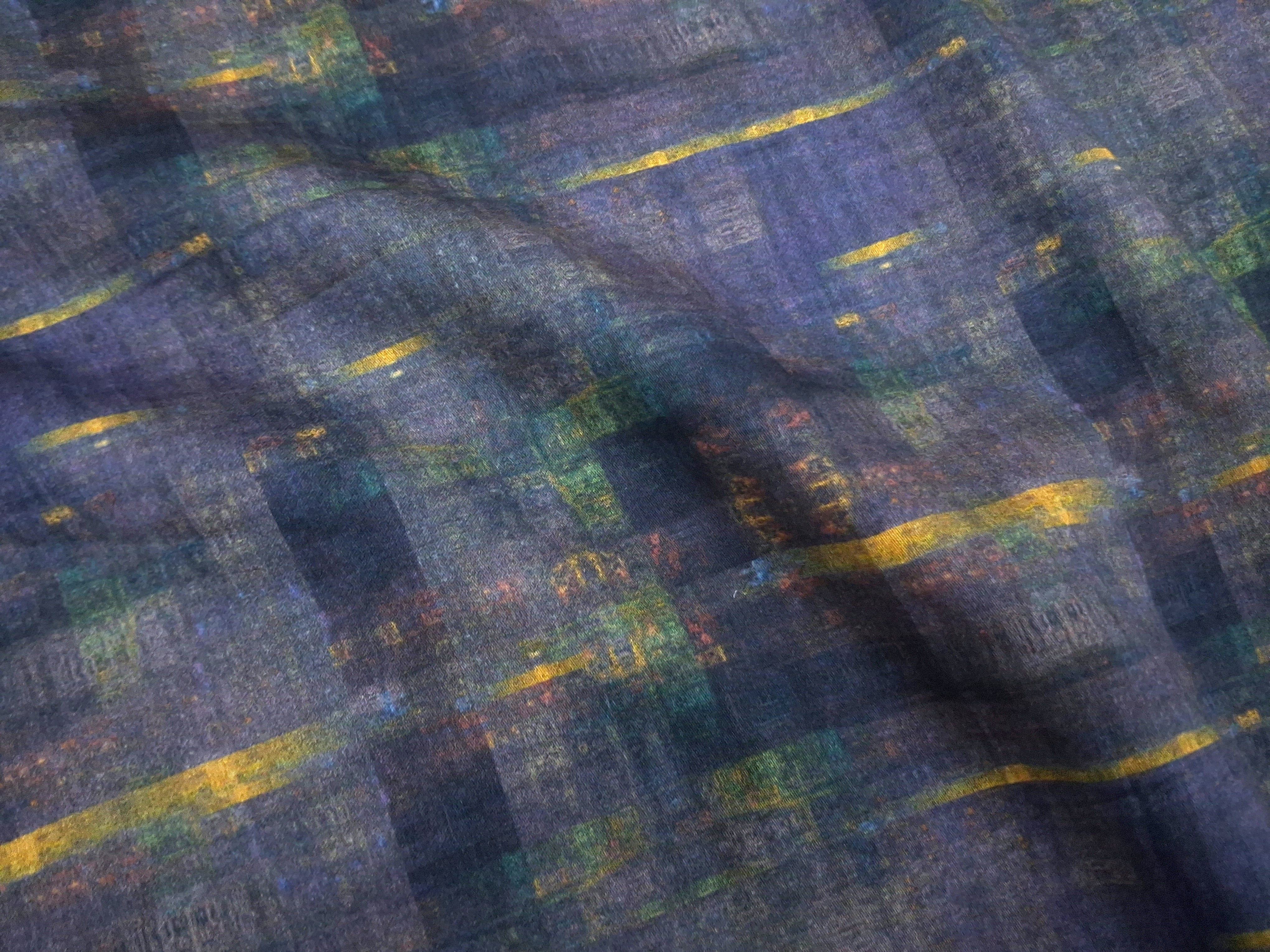 Auric Mosaic On Cotton Sateen