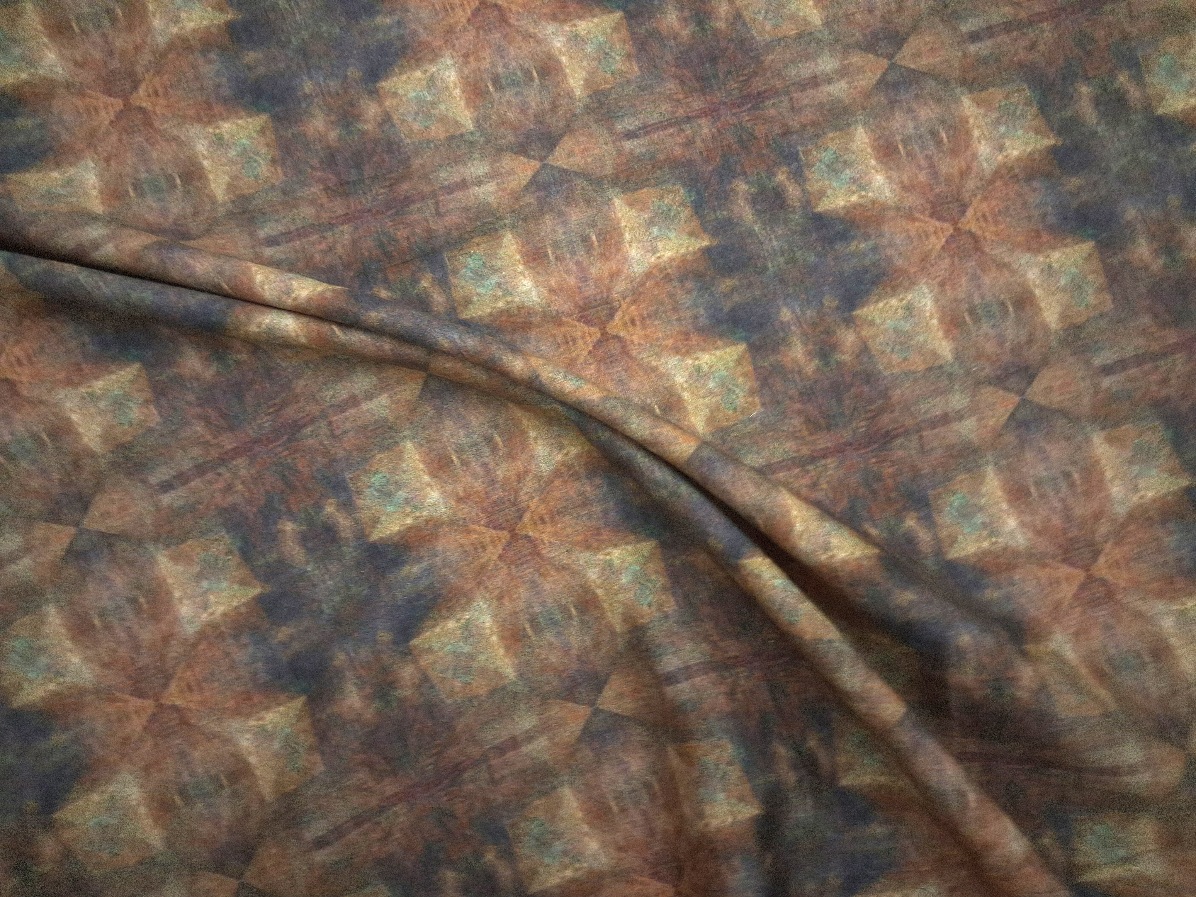 Terra Tapestry On Cotton Sateen