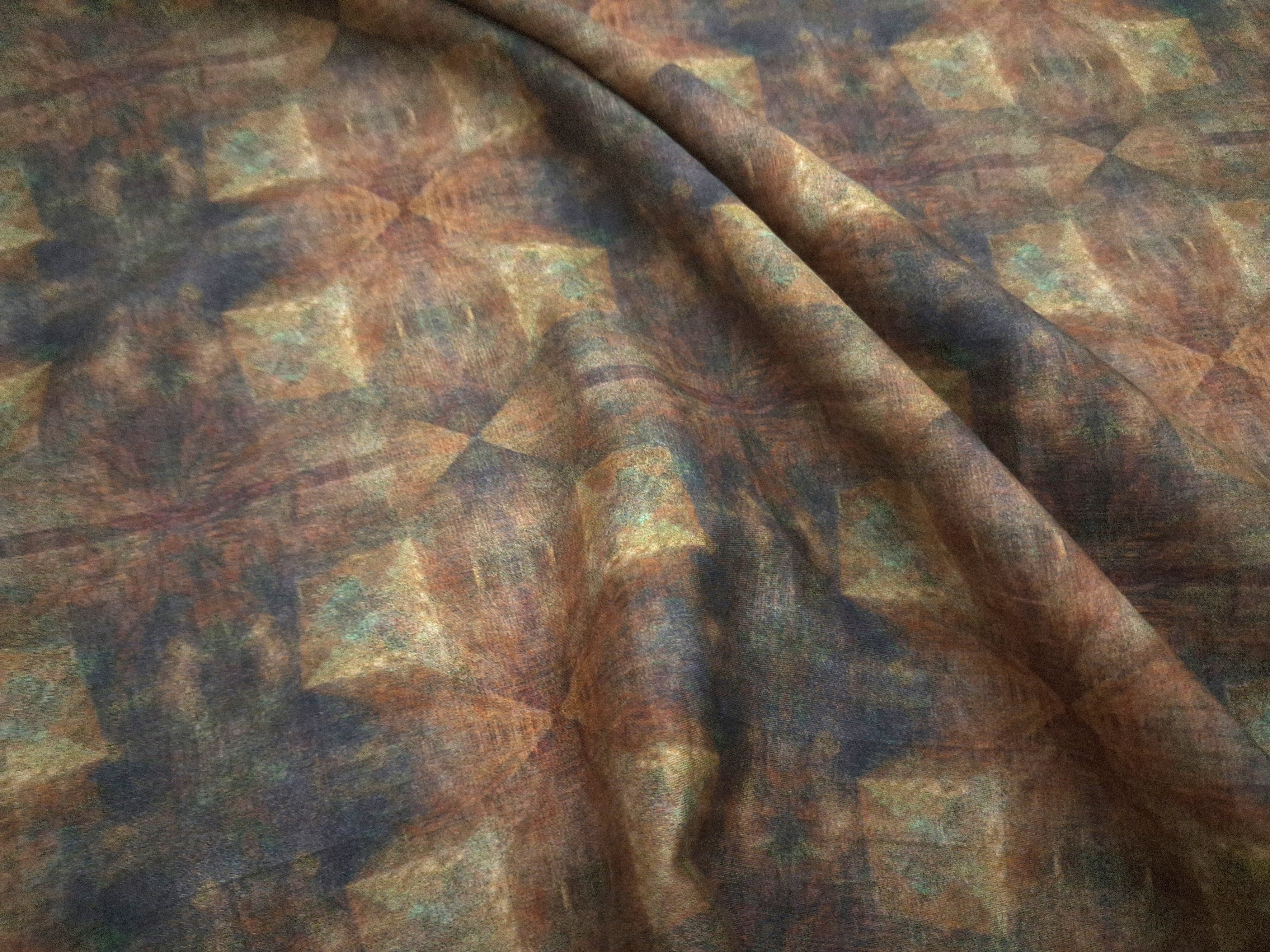 Terra Tapestry On Cotton Sateen