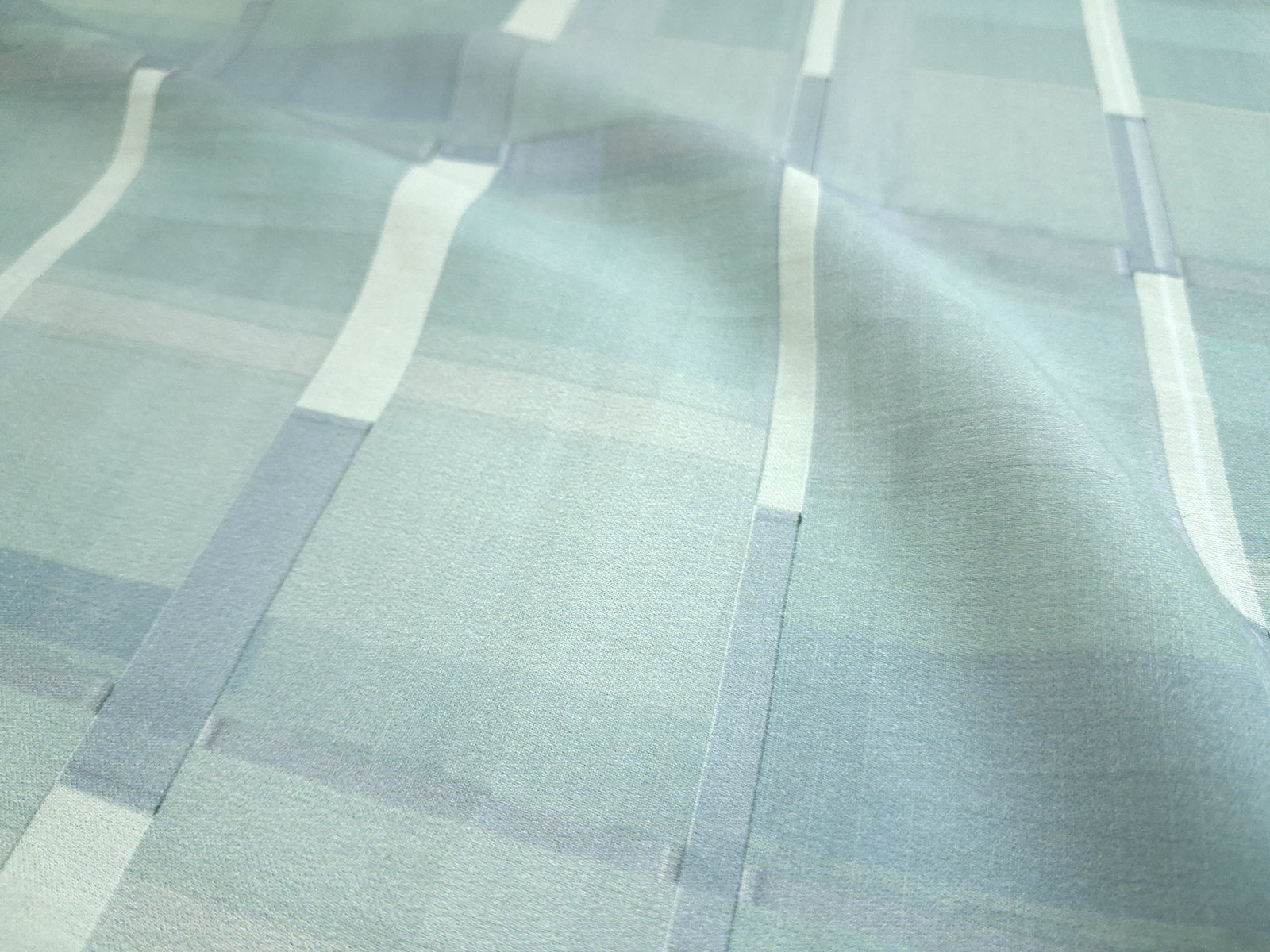 Cotton Sateen Fabric by the Yard | Digital Printed Cotton Sateen Dress Fabric | Silver Stripes Print (Copy)