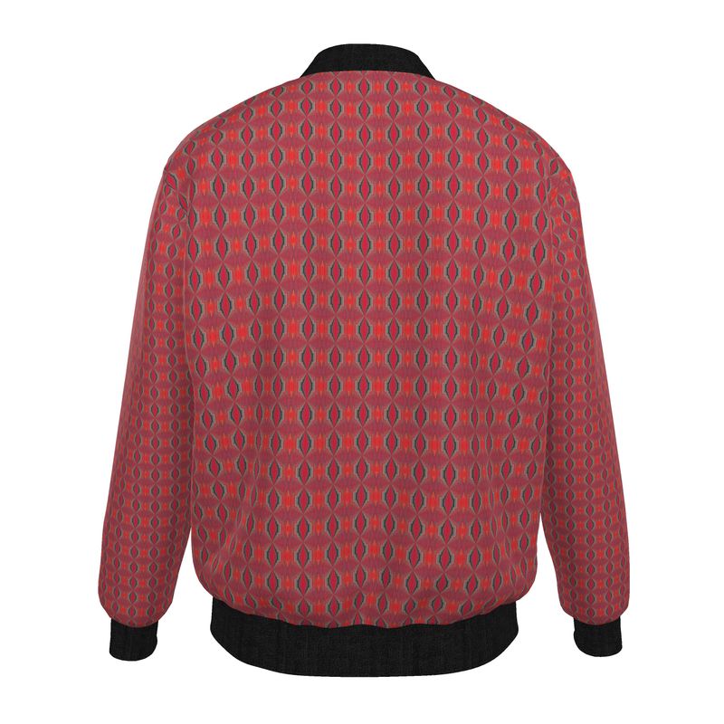 Men's Red knight Textured Bomber Jacket