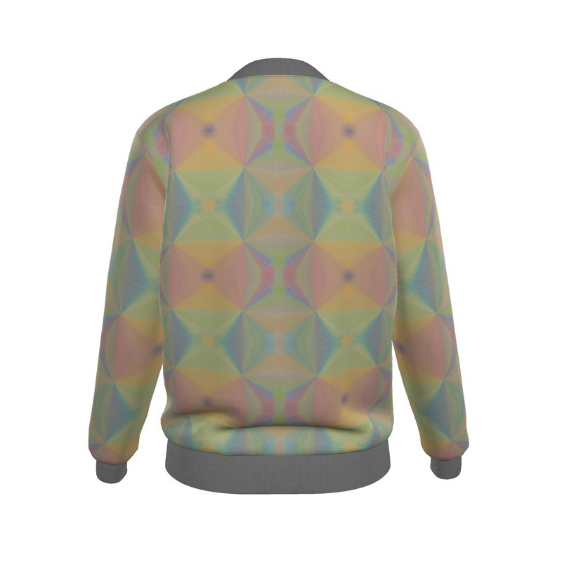 Women's Yellow Sky-Blue Pastel Radiance Ladies Bomber Jacket