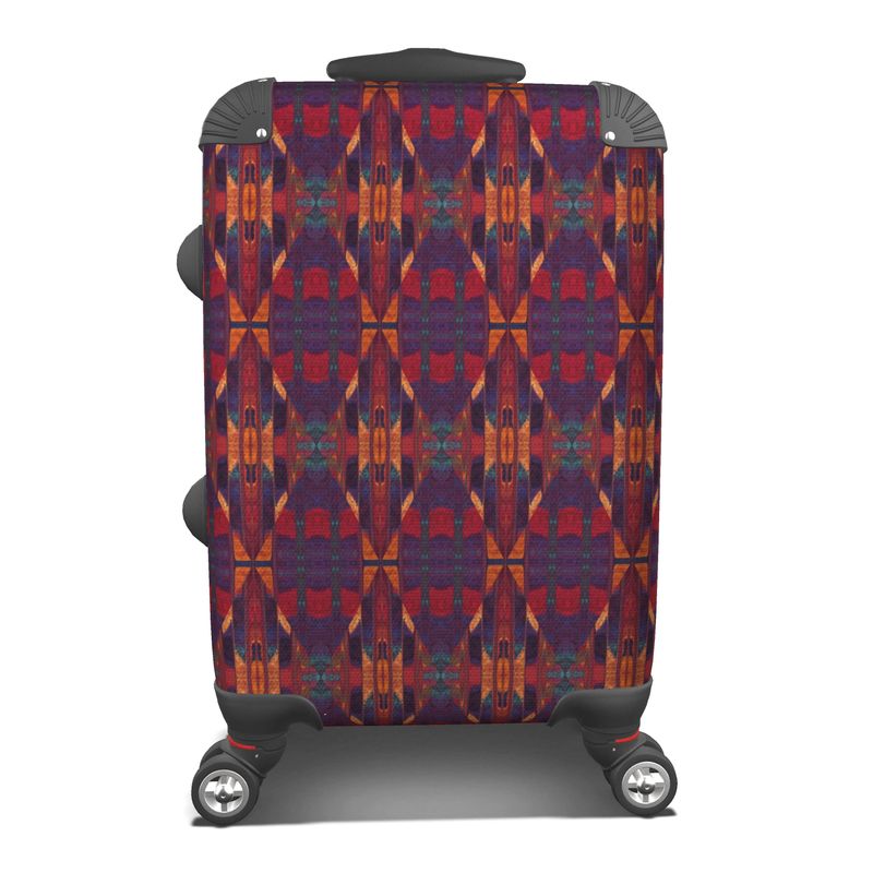 Red Blue Crisscross Pattern suitcase