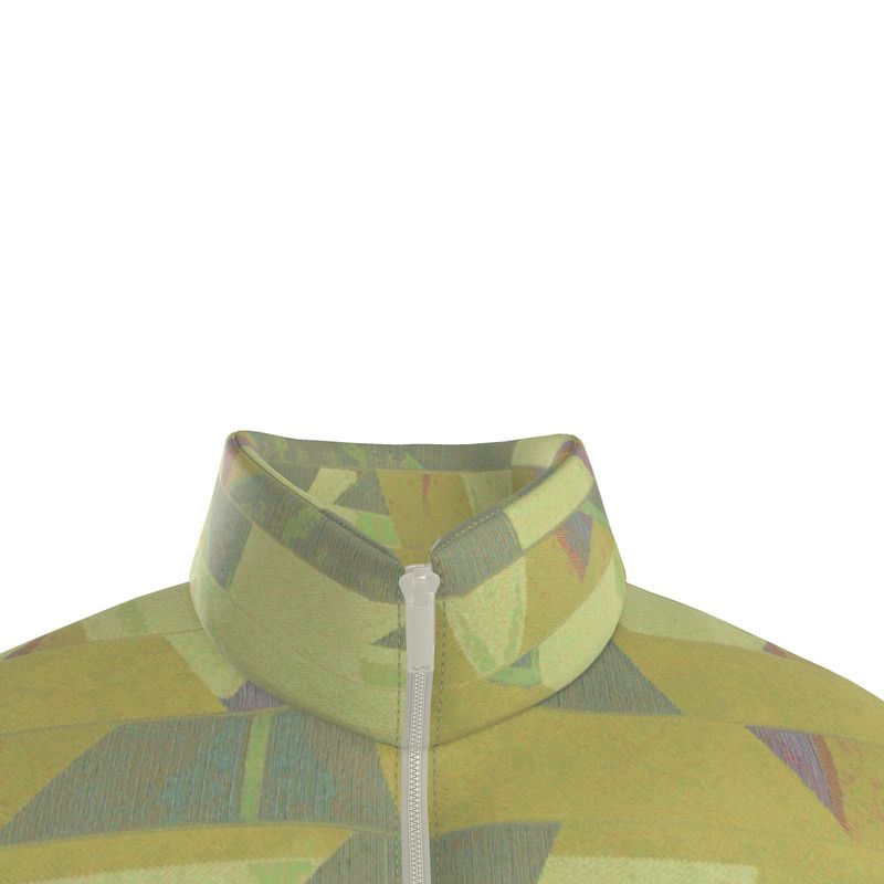 Men's Lemonade Green Geomozaic Puffer Jacket