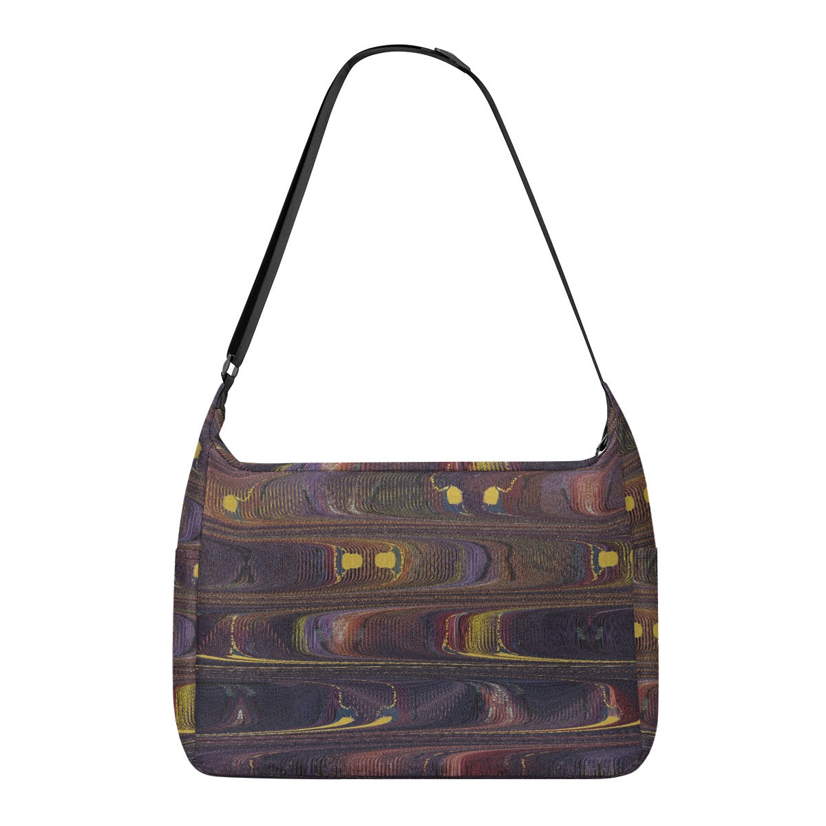 Women's Blue Golden Abstract Messenger Bag