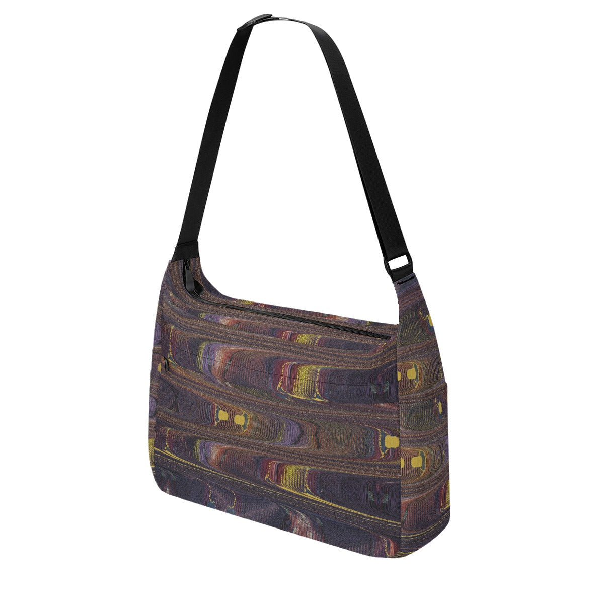 Women's Blue Golden Abstract Messenger Bag