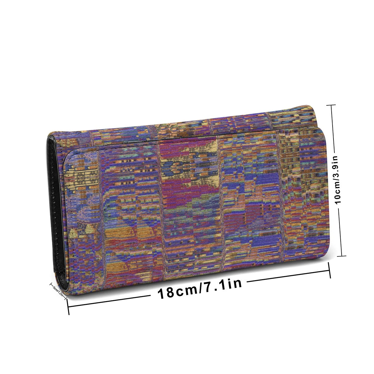 Women's Purple Gold Mosaic Pattern Foldable Wallet