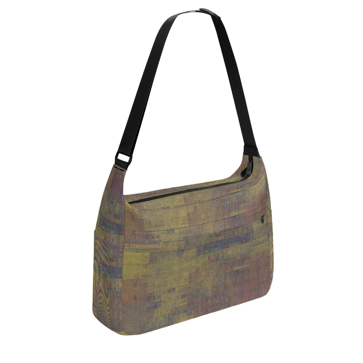 Women's Brown Purple Textured Messenger Bag