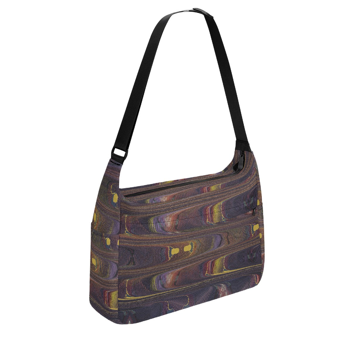 Women's Blue Golden Abstract Messenger Bag