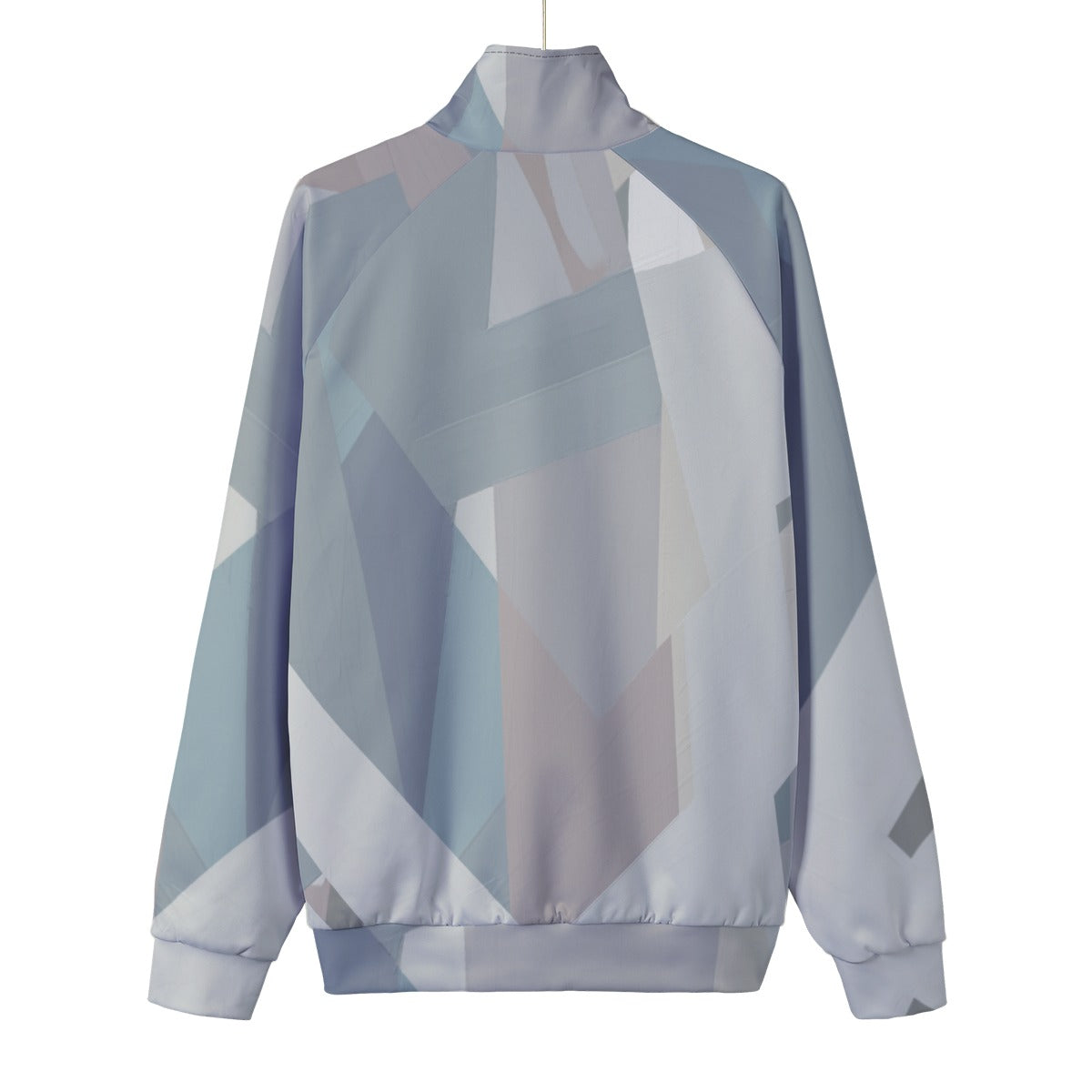 Men's Lavender Geometric Fragment Stand Collar Jacket