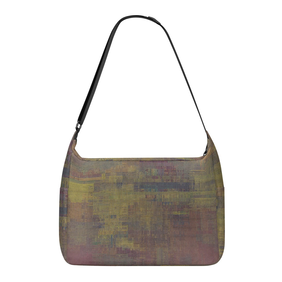 Women's Brown Purple Textured Messenger Bag