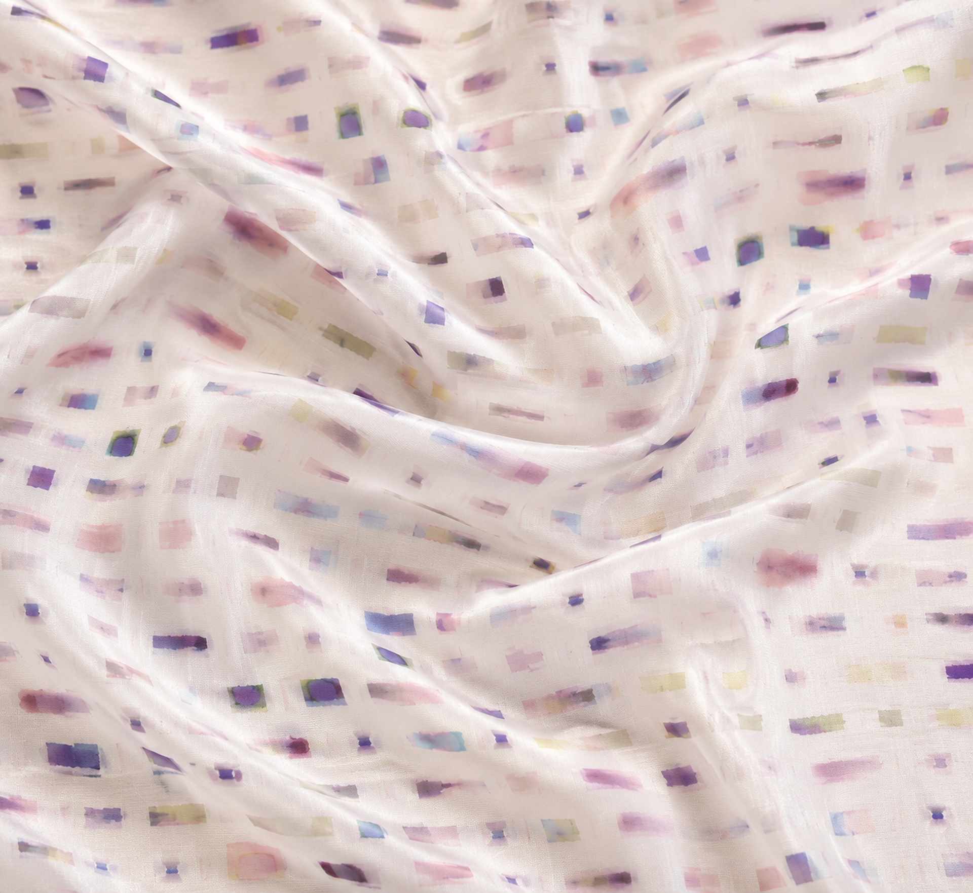 Morse Code on tabby silk