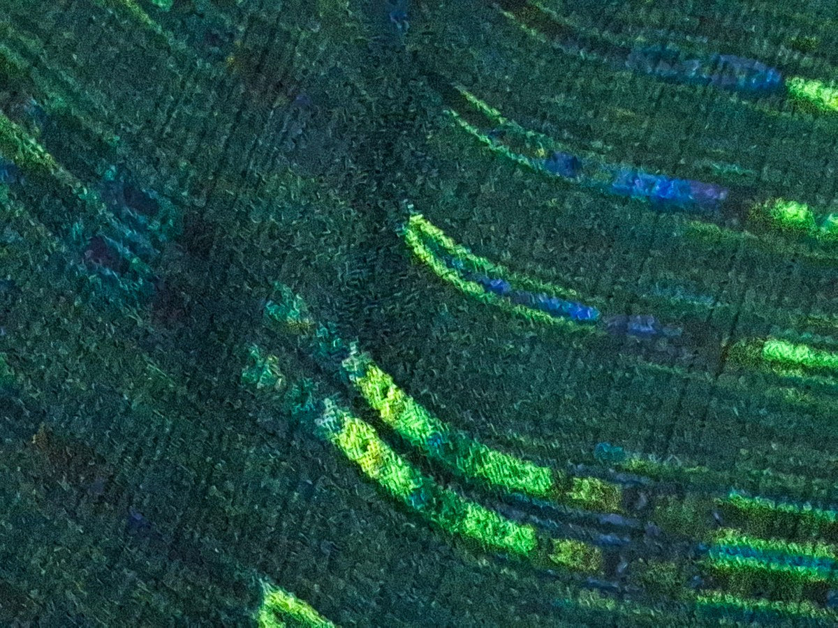 Aurora Signals on Crinkled Viscose Crepe