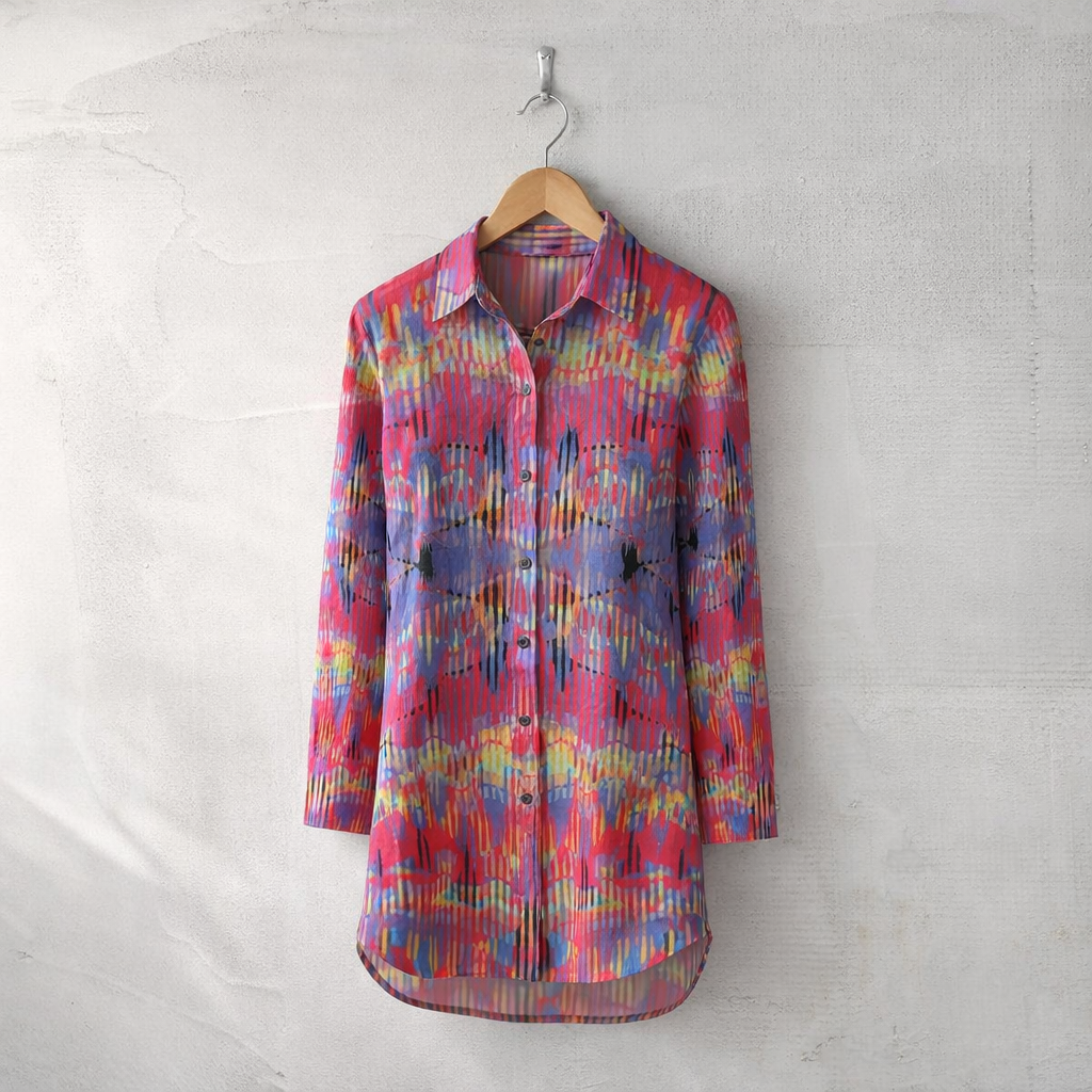Women’s Mirage Shirt Dress – Custom-Designed Art Print Fashion