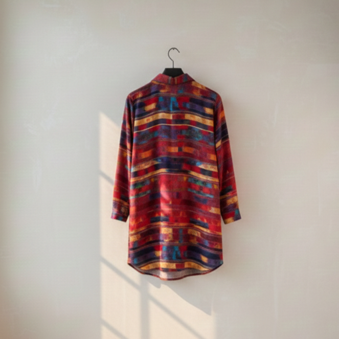 Women’s Parallels Shirt Dress – Custom-Designed Art Print Fashion