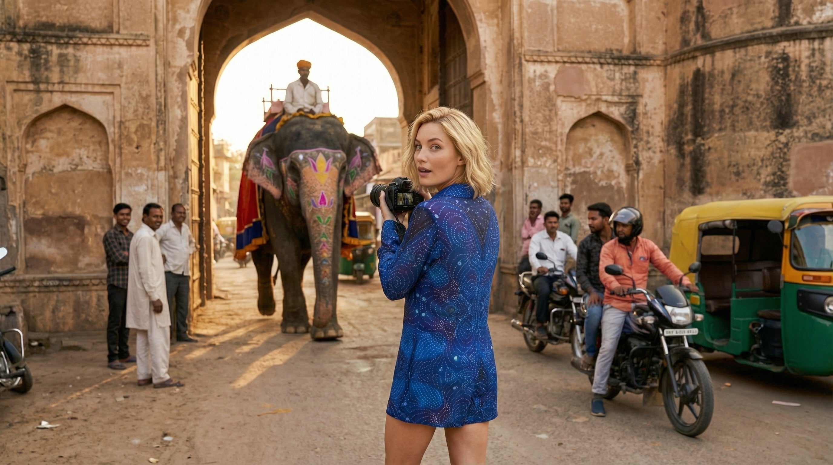 All-Over Print Women's Lapel Shirt Dress With Long Sleeve