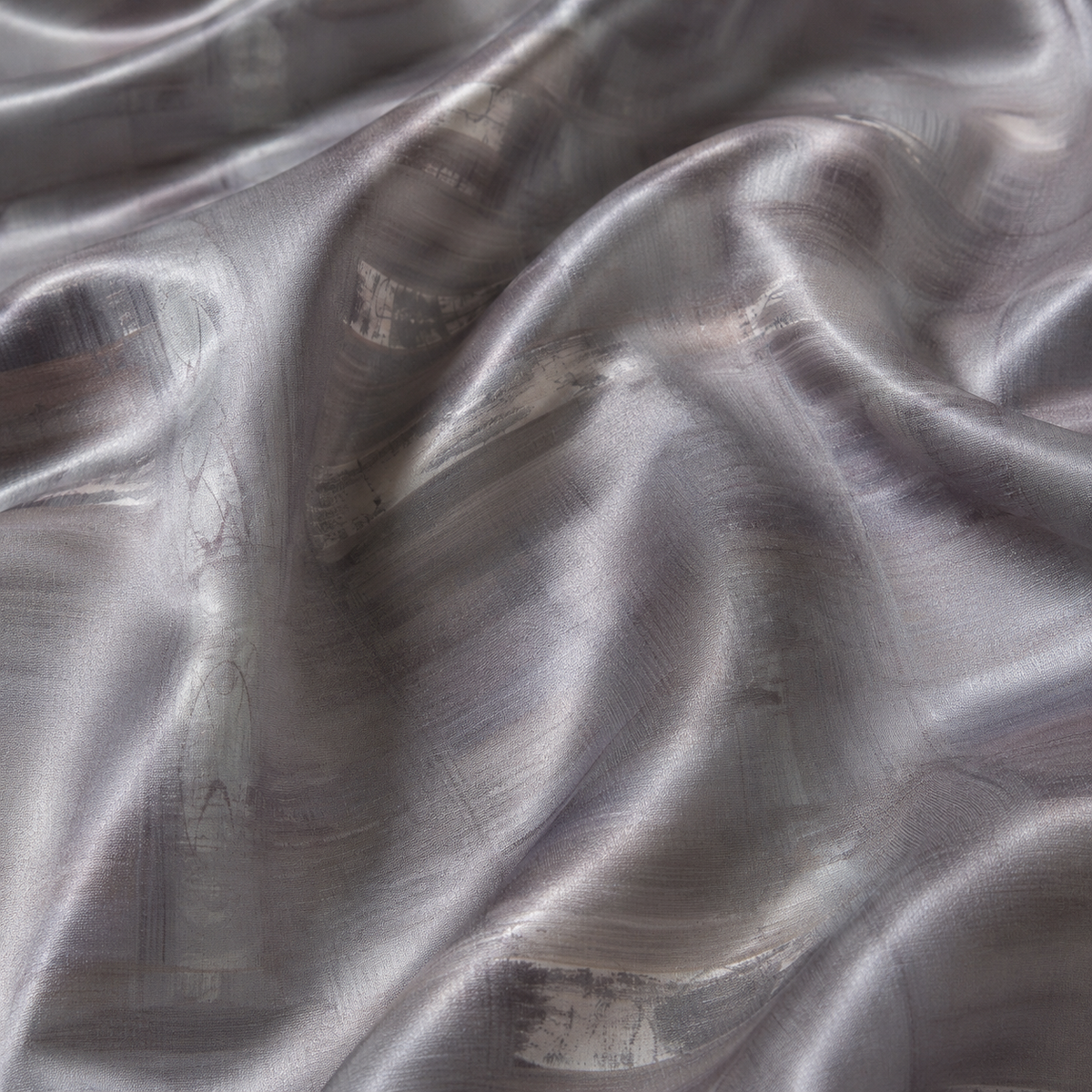 Structured Silver on Modal satin