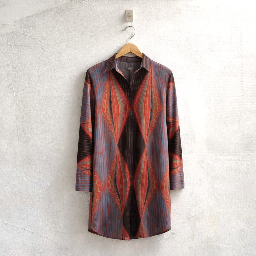 Women’s Black Diamond Shirt Dress – Custom-Designed Art Print N