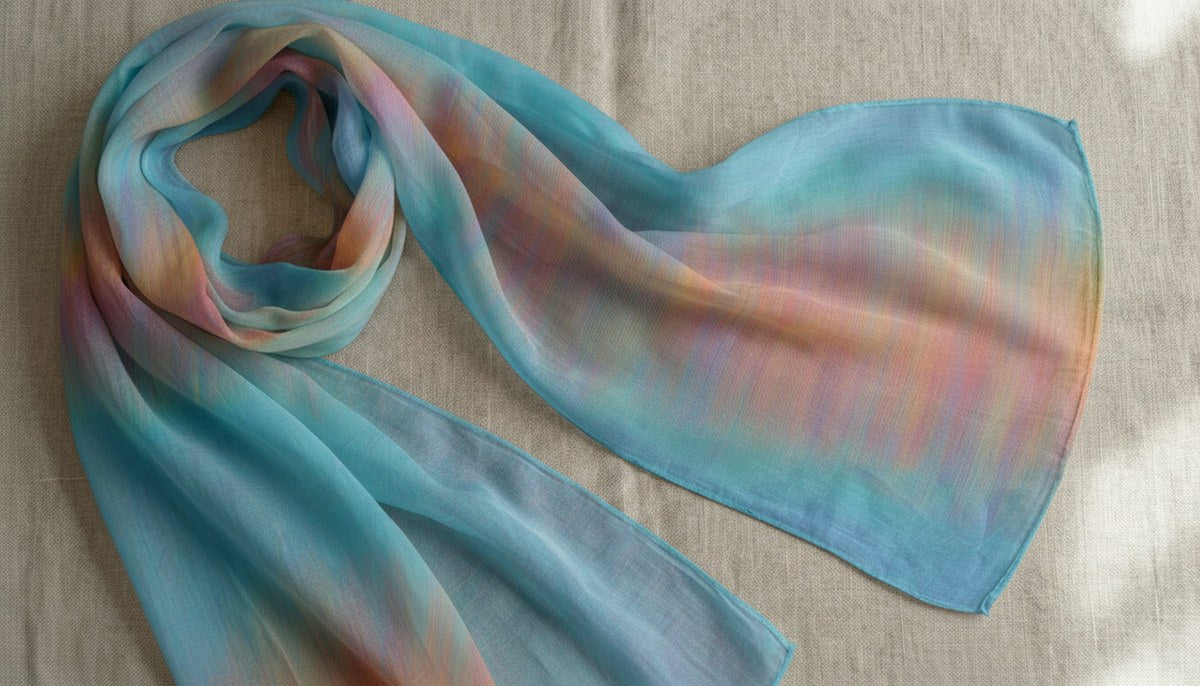 FINE LINES ON AQUA on cotton mul