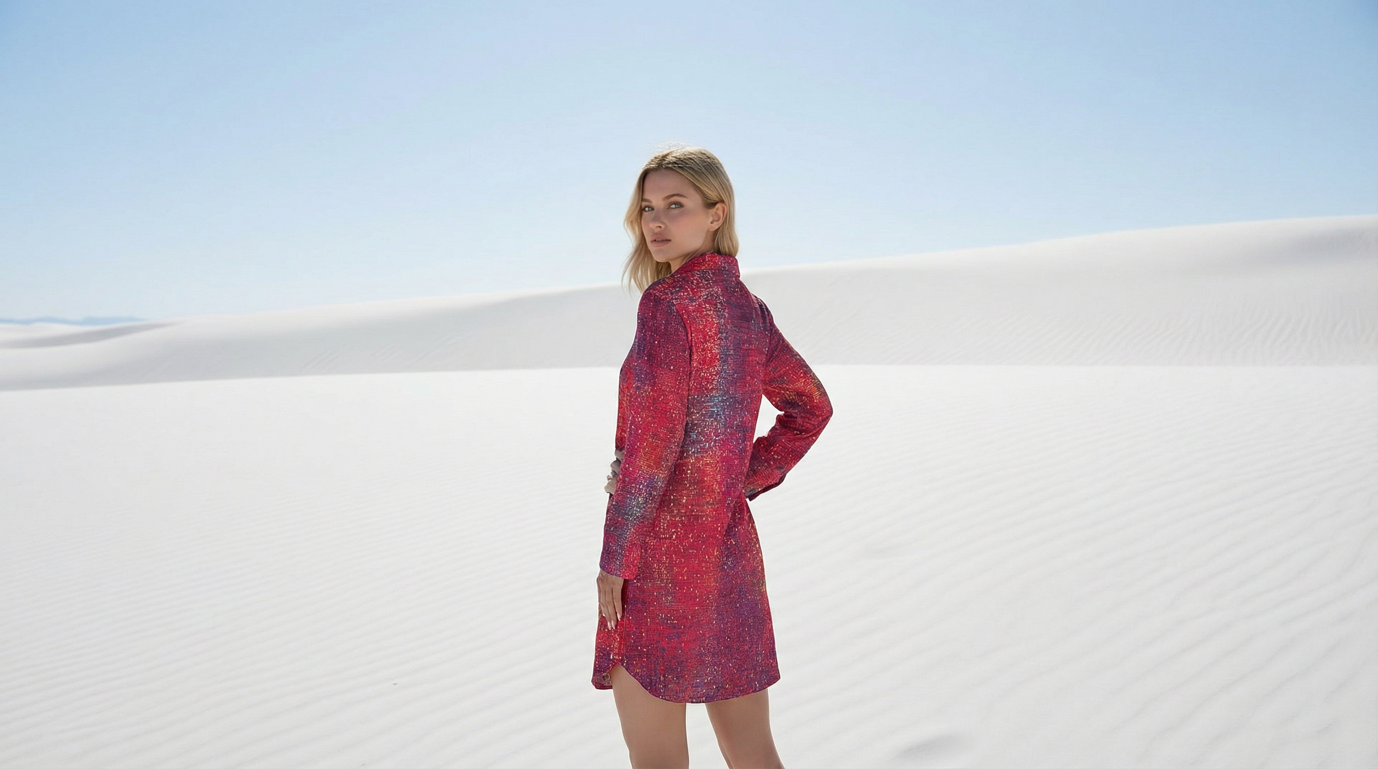 Womens Dark Pink Shirt Dress