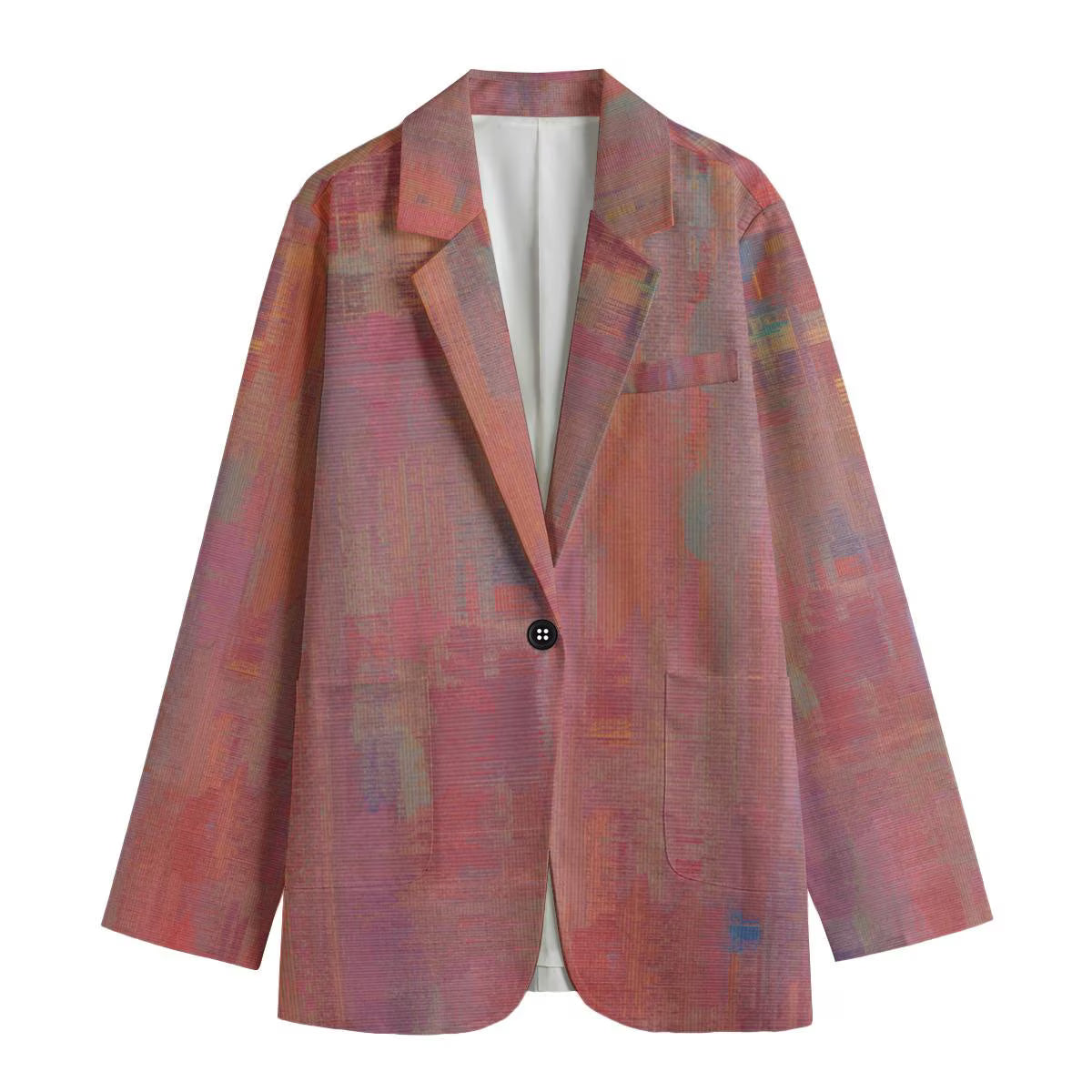 Aurora spectrum All-Over Print Women's Leisure Blazer | 245GSM Cotton