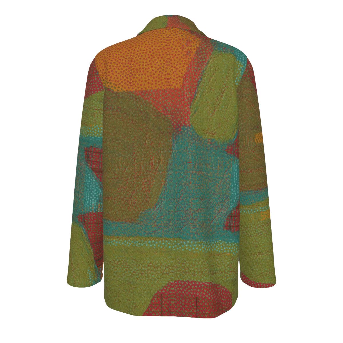 Painted Forest Cotton Blazer for Women