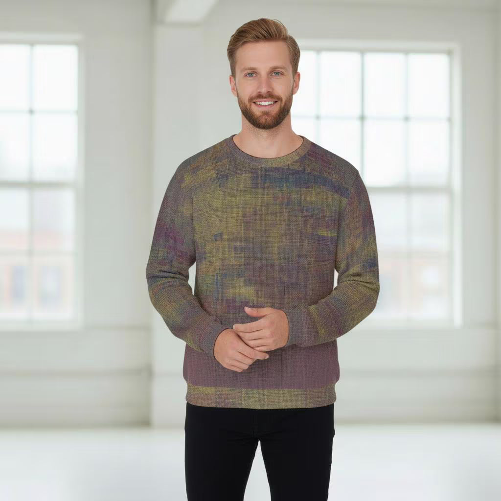 Men's Multi-Tone Abstract Knit Thicken Sweater