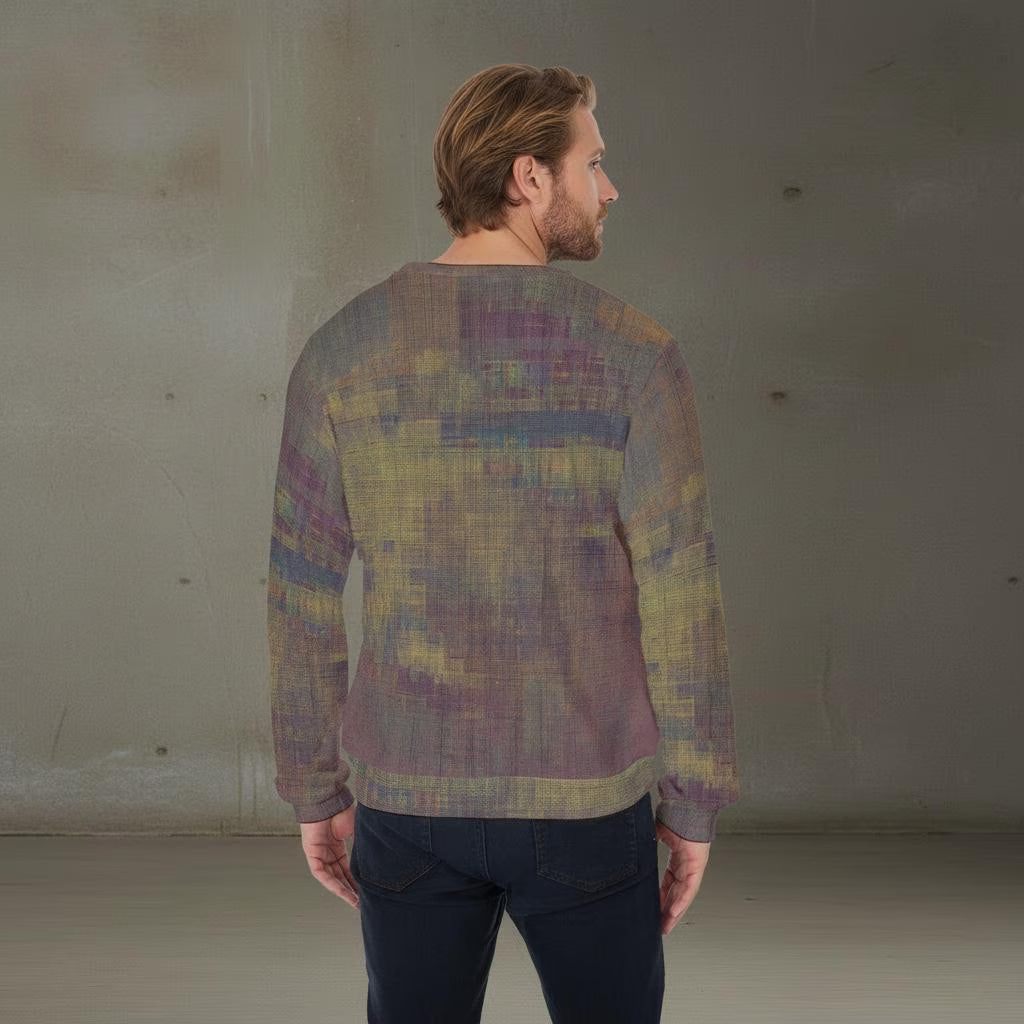 Men's Multi-Tone Abstract Knit Thicken Sweater