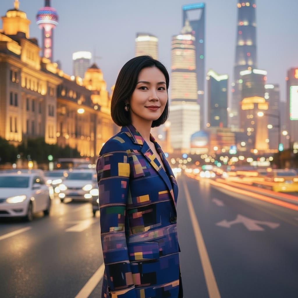 Citylights All-Over Print Women's Leisure Blazer | 245GSM Cotton