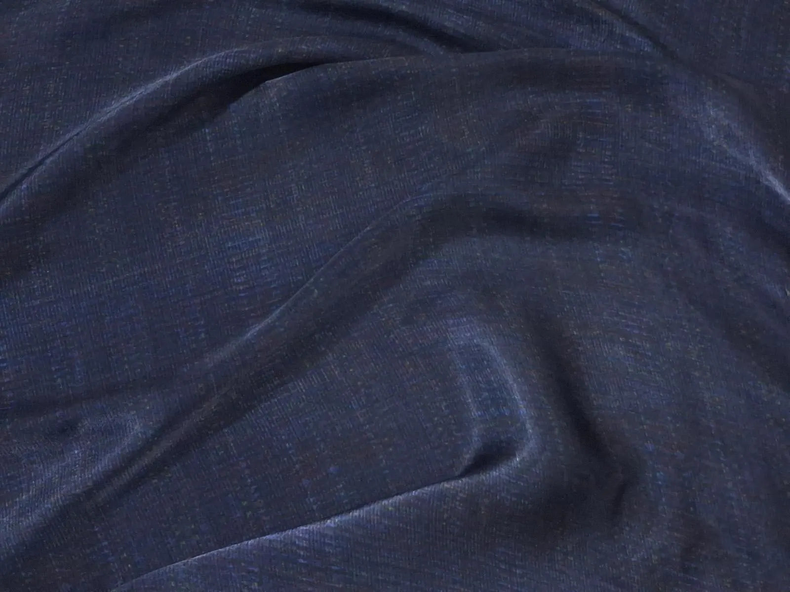 Modal Satin Fabric by the Yard | Digital Printed Modal Satin Dress Fabric | Deep Indigo Print