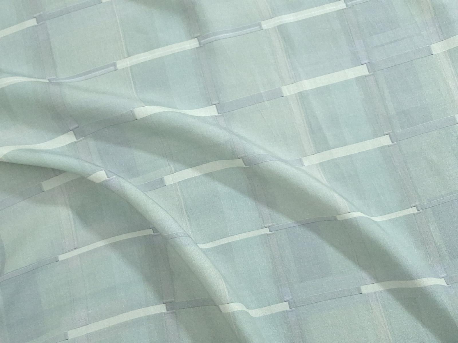 Tencel Fabric by the Yard | Digital Printed Tencel Dress Fabric | Silver Stripes Print