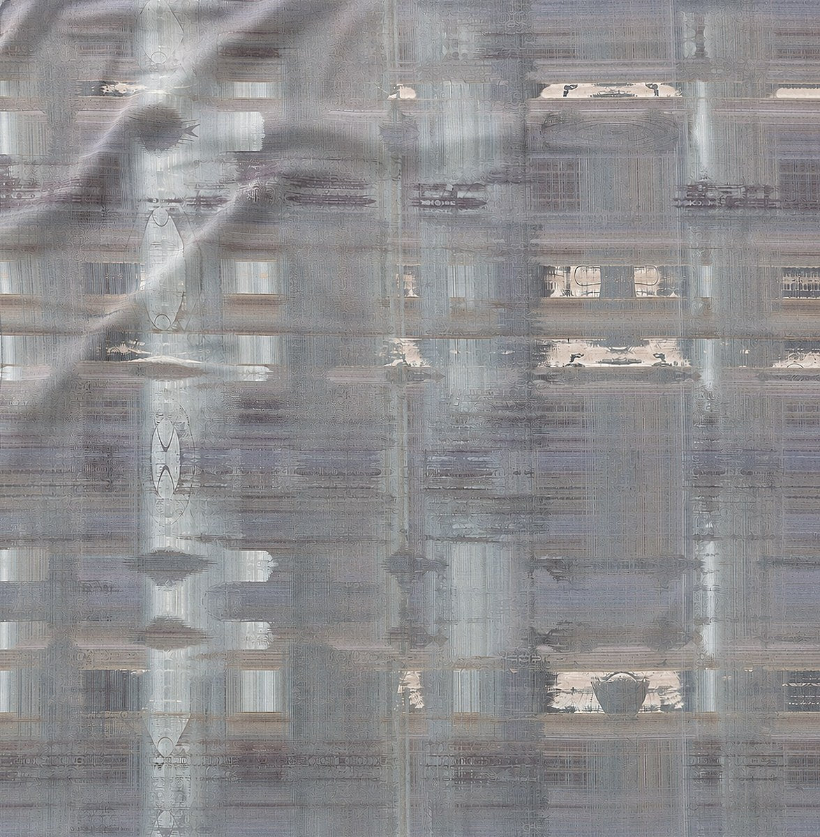 Structured Silver on cotton mul
