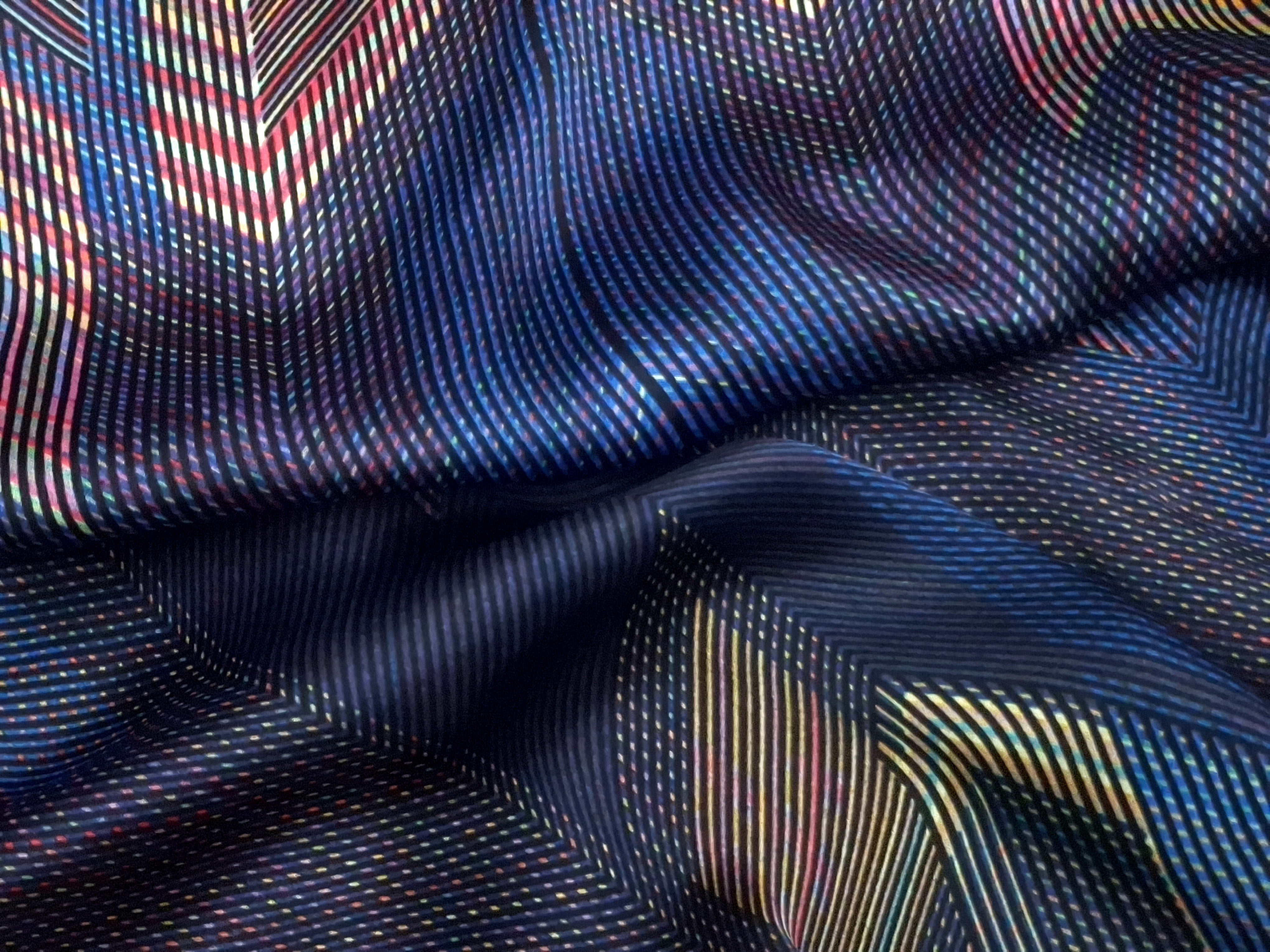 Midnight Spectrum On Viscose Satin