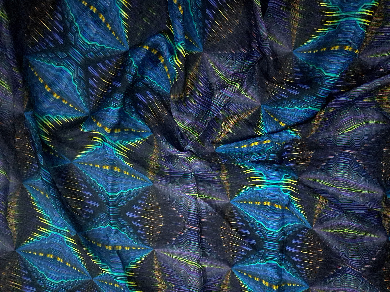 Aurora Facets On Crinkled Viscose Crepe