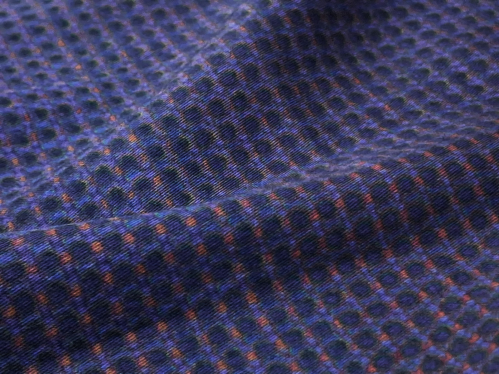 Sapphire Mesh On Cotton Sateen