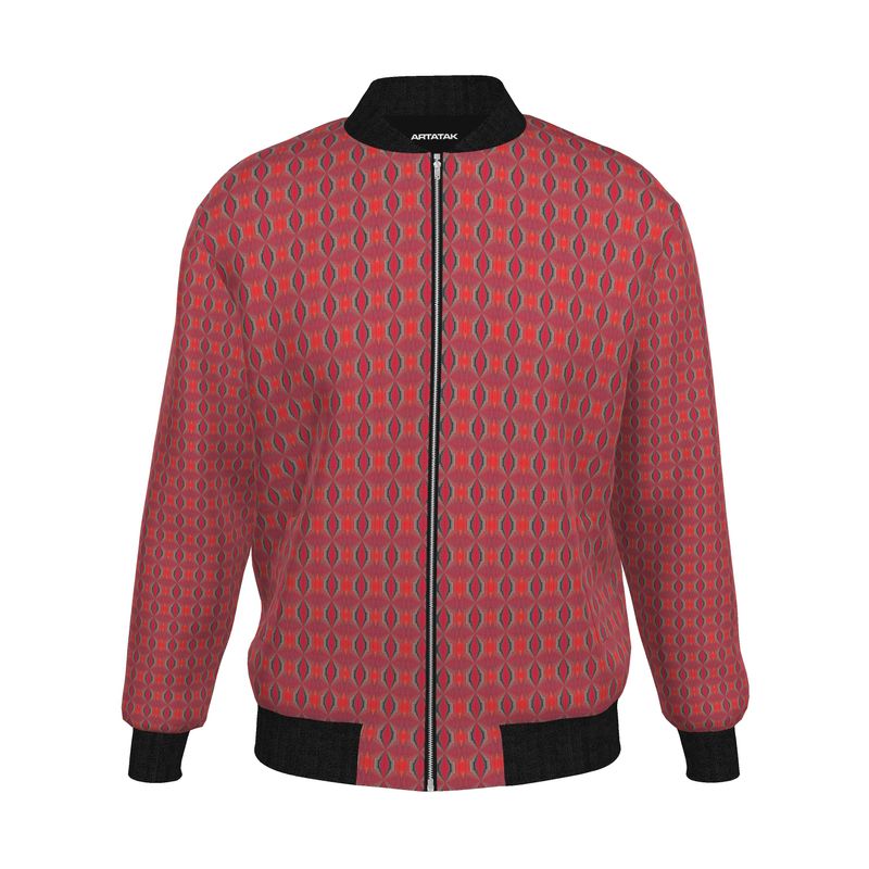 Men's Red knight Textured Bomber Jacket