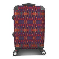 Red Blue Crisscross Pattern suitcase