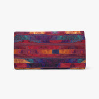 Women's Red Unique Patterned Foldable Wallet