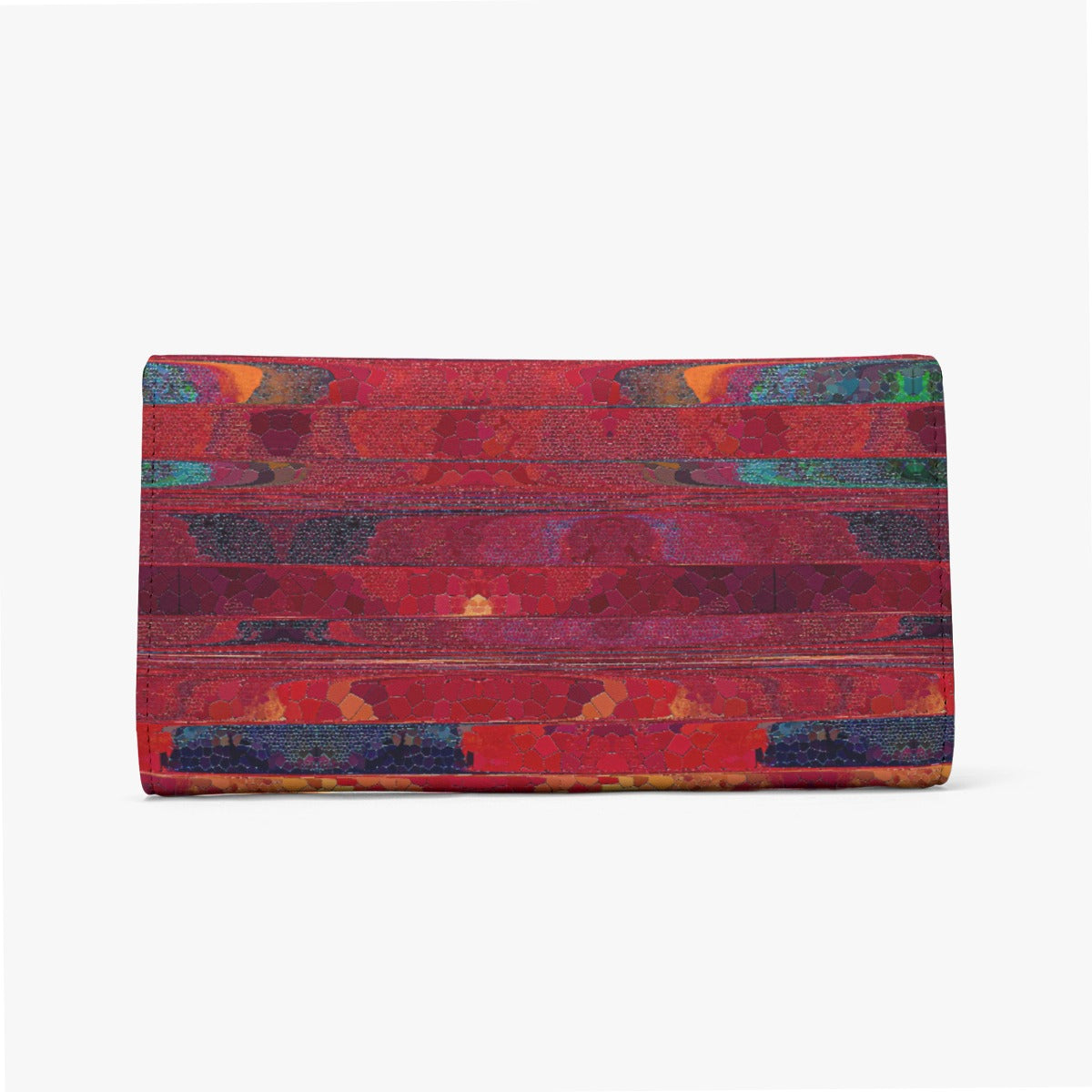 Women's Red Unique Patterned Foldable Wallet