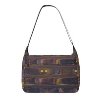Women's Blue Golden Abstract Messenger Bag