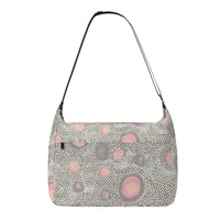 Women's White Dotted Patchwork Messenger Bag