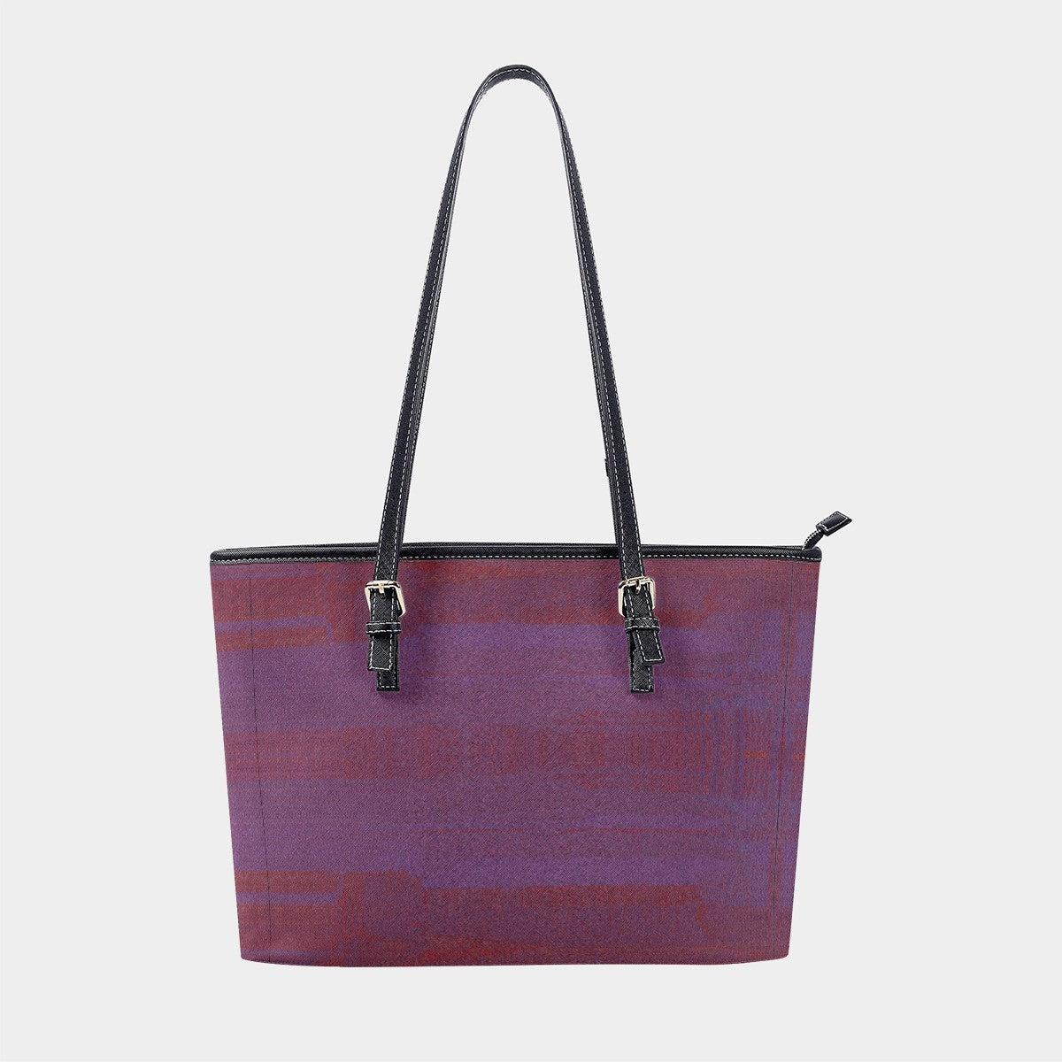 Women's Purple Magenta Abstract Plaid Shoulder Tote Bag