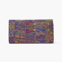 Women's Purple Gold Mosaic Pattern Foldable Wallet