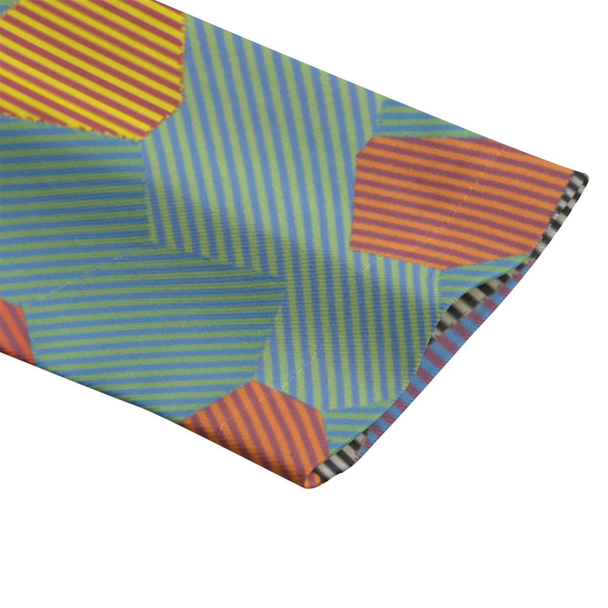 Women's Teal Rust Blue Geometric Blazer - Abstract Patchwork Jacket