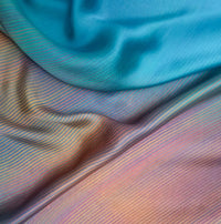 FINE LINES on Aqua on Bemberg Modal satin