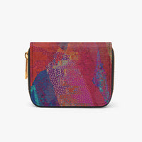 1313. Women's Elite Abstract Expressionist Bifold Zipper Wallet