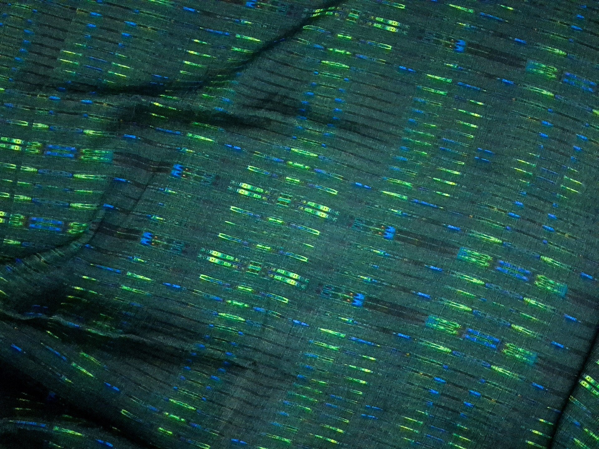 Aurora Signals on Crinkled Viscose Crepe